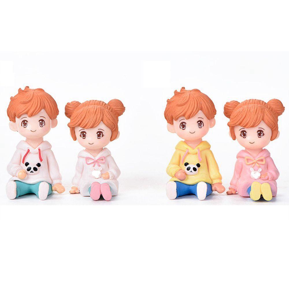 [Elegan] Fairy Garden Miniatur Pecinta Pecinta Mini Pernikahan Sweater Pasangan Girly Hati Terrarium Dekorasi Lanskap Mikro