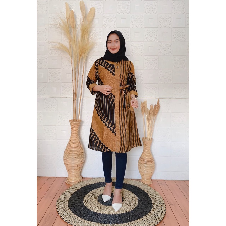 Baju Batik Wanita Tunik Modern2021 Kantoran