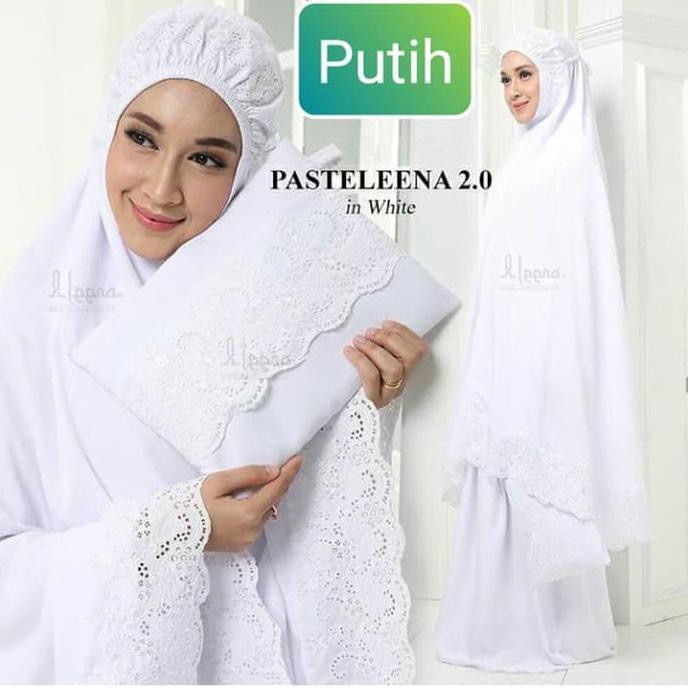 Ori&Terjamin Mukenah Putih Mukena Siti Khadijah Putih - Putih Bw