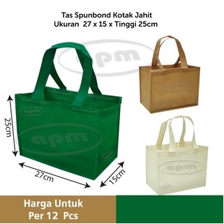 

Tas Spunbond Jahit Kue Brownies Ukuran 27x15x25cm