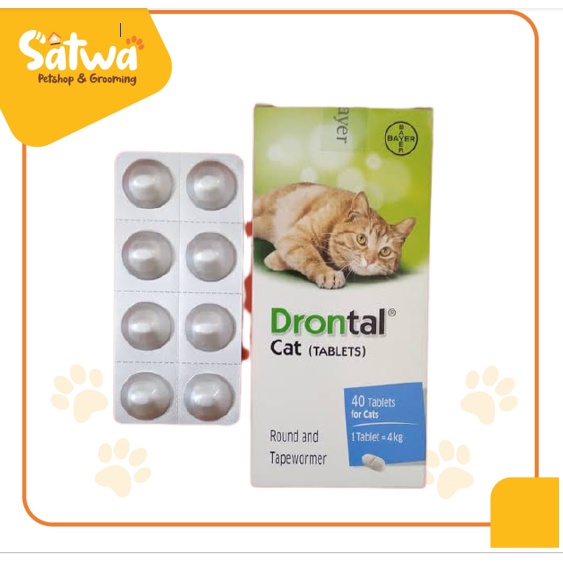 Drontal Cat Tablet - Obat Cacing Kucing Drontal Tablet