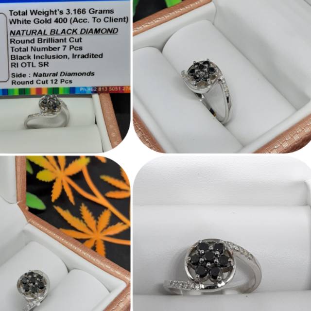 Cincin emas & berlian hitam