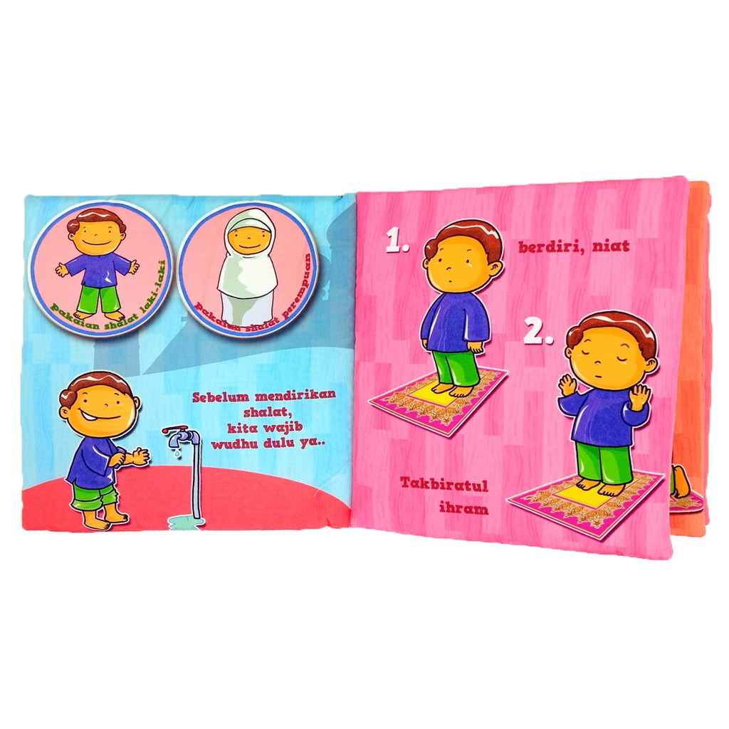 Buku Bantal Mari Kita Shalat Softbook Kain Mainan Edukasi Bayi