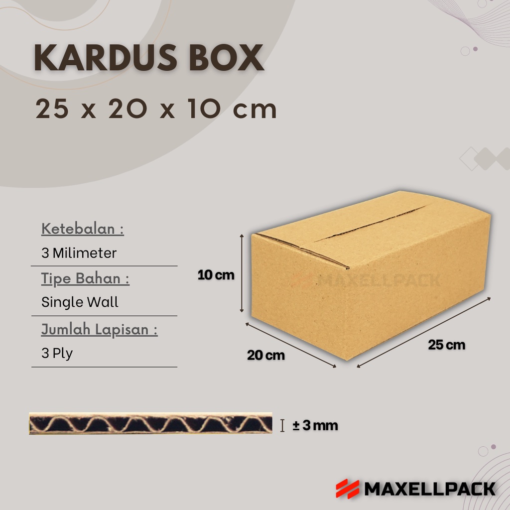 

Kardus Karton Box 25x20x10 CM Dus Packing Packaging Polos Baru