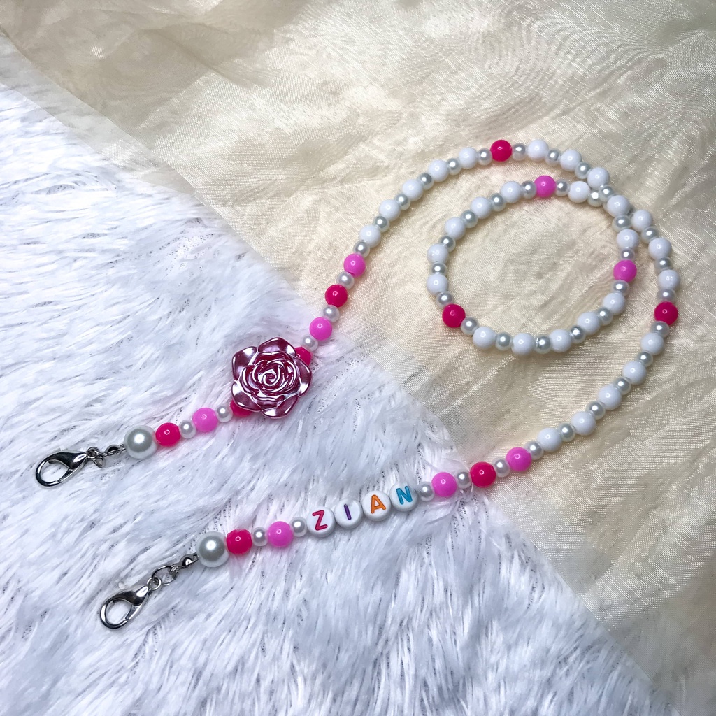 Strap Masker Anak Strap Masker Nama Mutiara