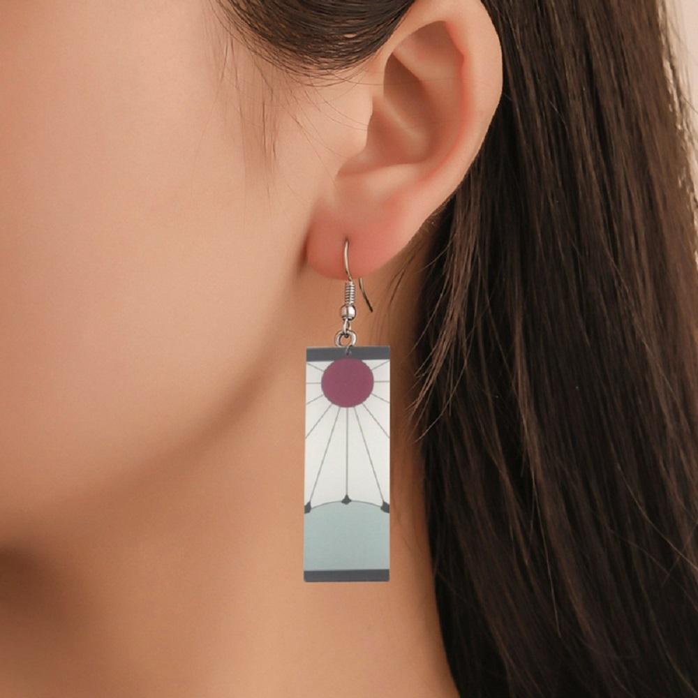 Anting Demon Slayer Agustina Anime Demon Slayer Cosplay Kimetsu No Yaiba Pria Kamado Tanjiro Acrylic Butterfly Klip Earrings