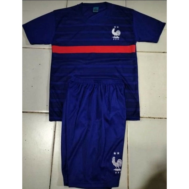 Baju Bola Prancis anak laki-laki umur 8 tahun - 10 tahum