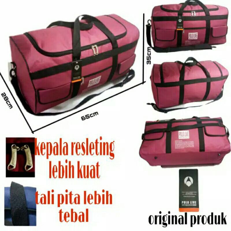 Tas pakaian travelbag jumbo POLO LIVE 70 L tas besar 441