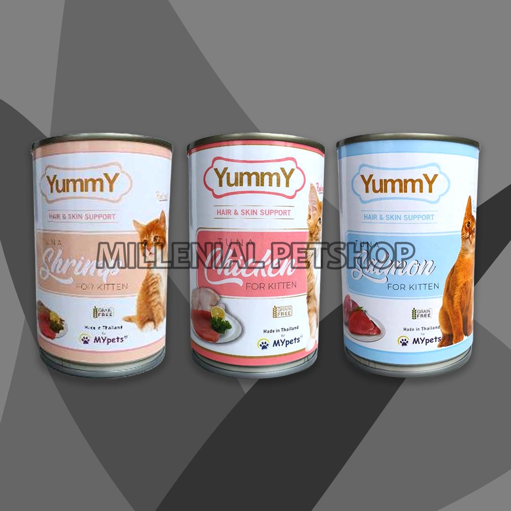 Makanan basah Kucing Yummy tuna chicken kitten 400 gr Cat Food 400gr