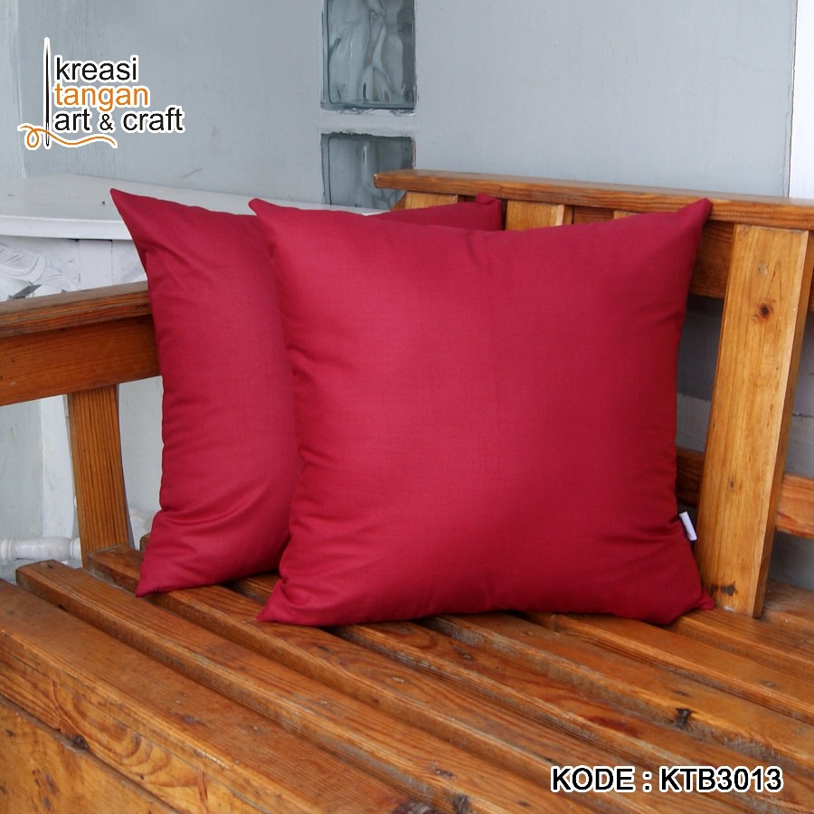 SARUNG BANTAL SOFA POLOS 30x50 40x40, 45x45, 50x50, 60x60, 70x70 Royal Red KTB3013