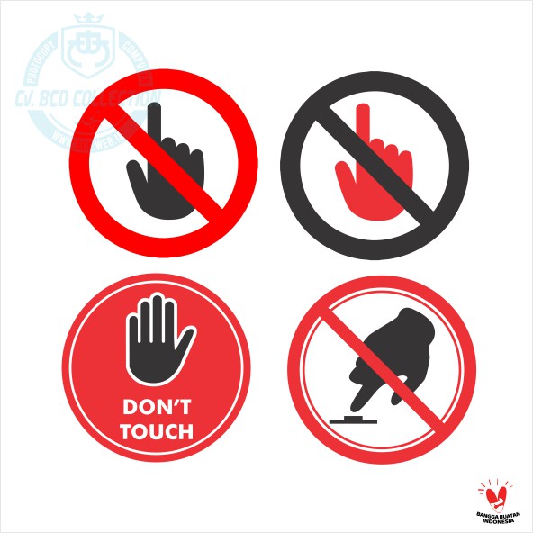 

[BCD] CUTTING STICKER DONT TOUCH DILARANG SENTUH -A