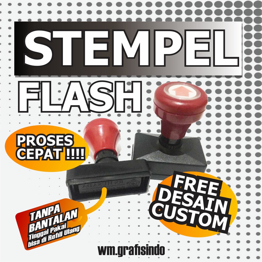 

Stempel Flash Custom Otomatis/ Rubber Stamp / Stamp Flash Warna Murah Berkualitas
