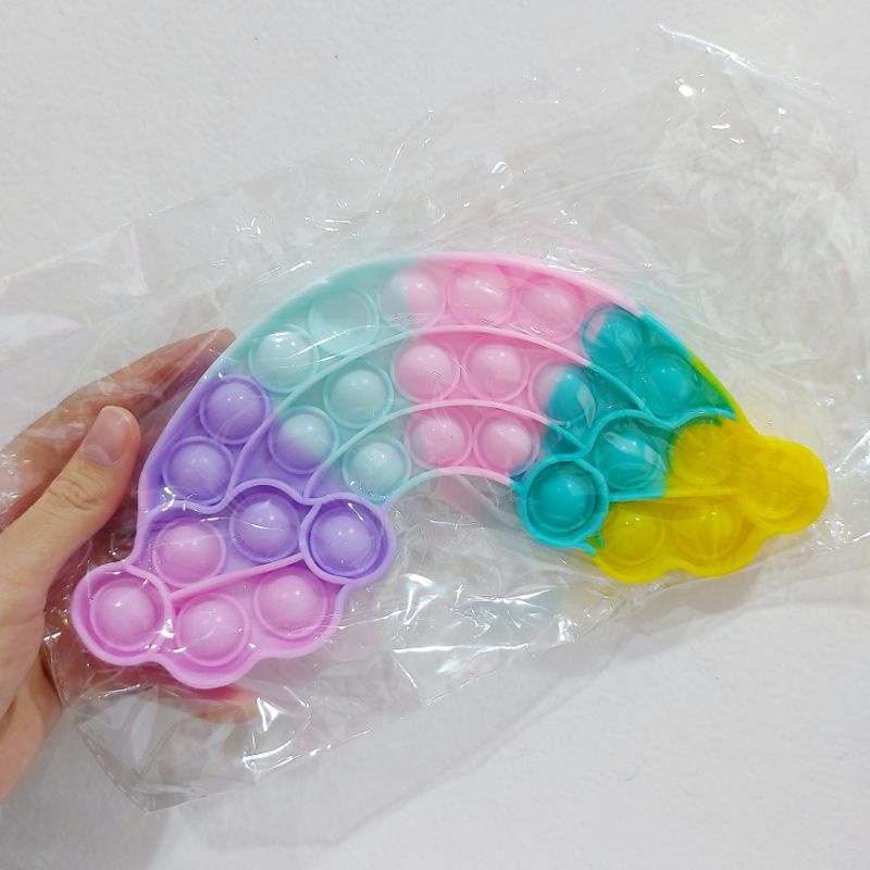 MAINAN POP IT FIDGET TOY MACARON RAINBOW-MACARON-PELANGI