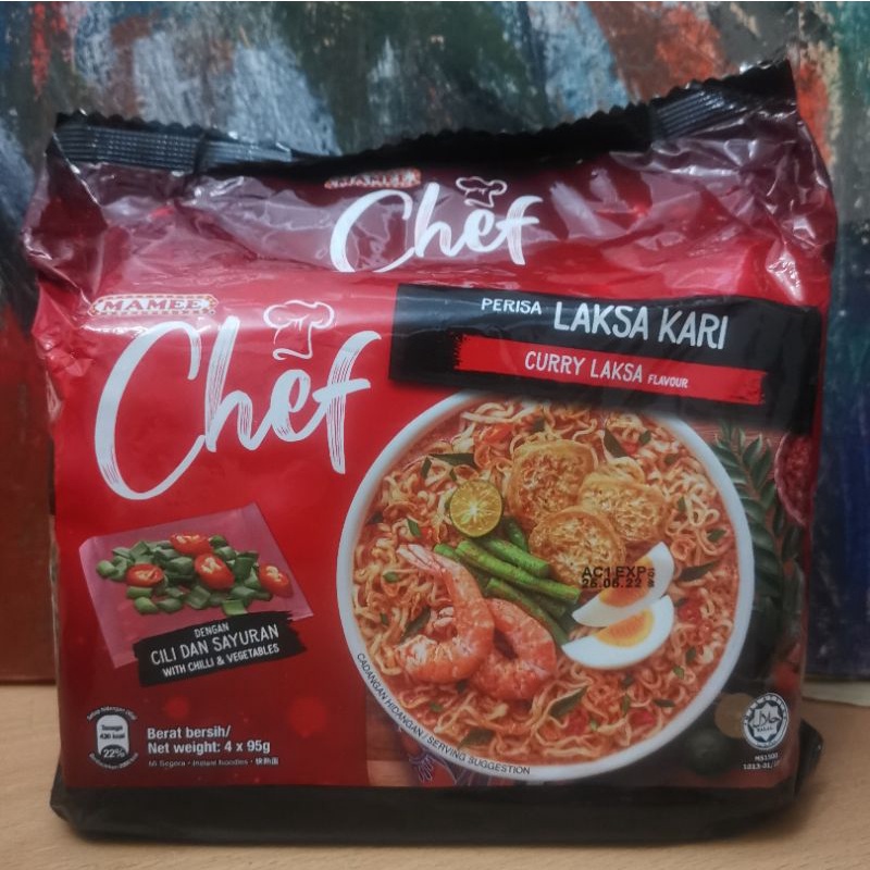 Mamee Chef 4x101gr Laksa Kari/Tom Yum/Lontong