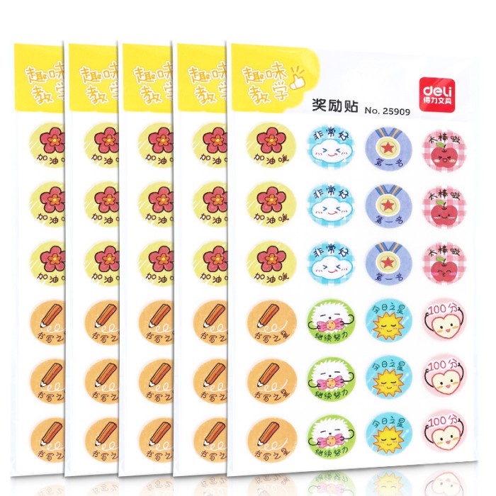 

tulis-alat-paket- deli cartoon sticker stiker kartun isi 5lembar/pack 25910/25909 - type 1 -paket-