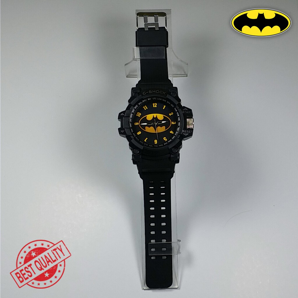 (BEST QUALITY) JAM BATMAN OUTDOOR FULL BLACK