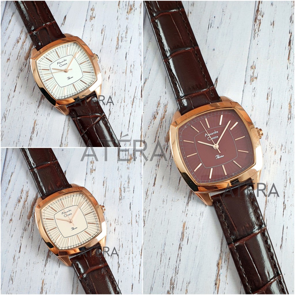 ALEXANDRE CHRISTIE AC 2884 WANITA ORIGINAL / JAM TANGAN CEWEK ALEXANDER AC2884 KULIT LEATHER KOTAK
