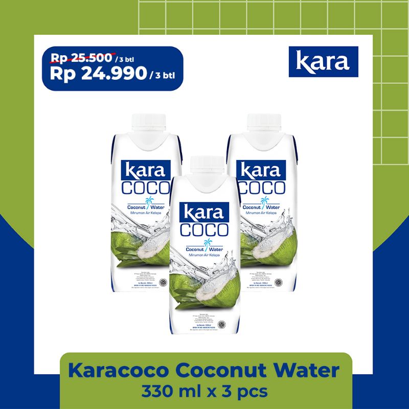 

Air Kelapa / KARA Coco Coconut Water 330 ml x 3 Pcs