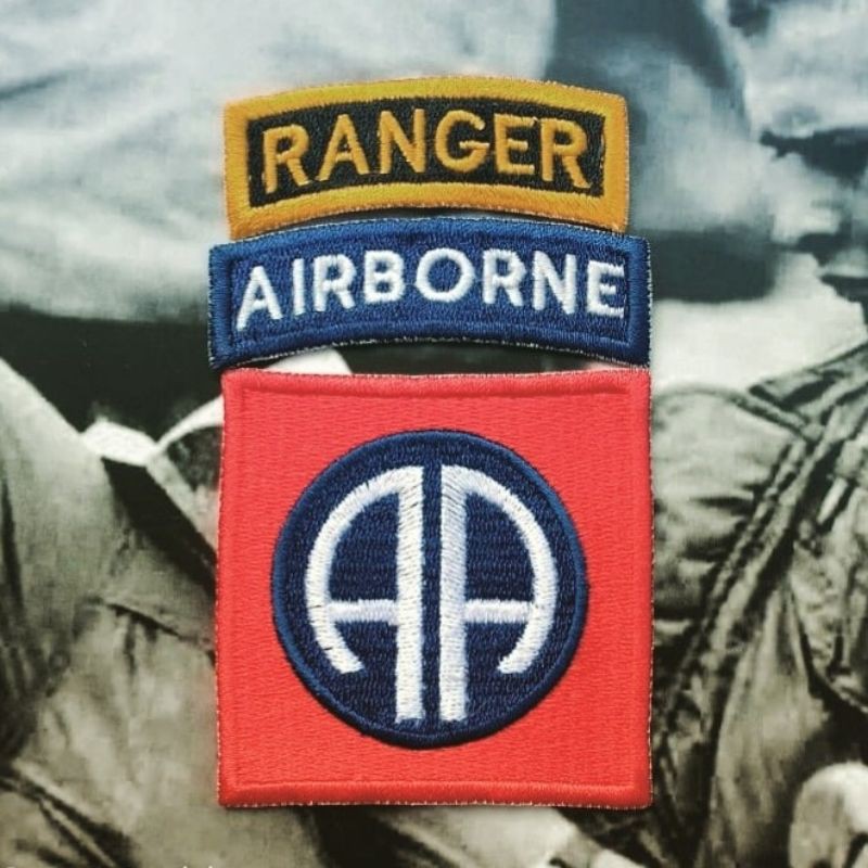 Patch 82nd Airborne Division Ranger Tab US Army Emblem Bordir Military