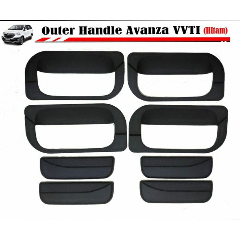 outer mangkok handle toyota avanza / xenia lama 2004 sampai 2011 hitam doff tempel 2009 2010 2008 2007 2006 2005