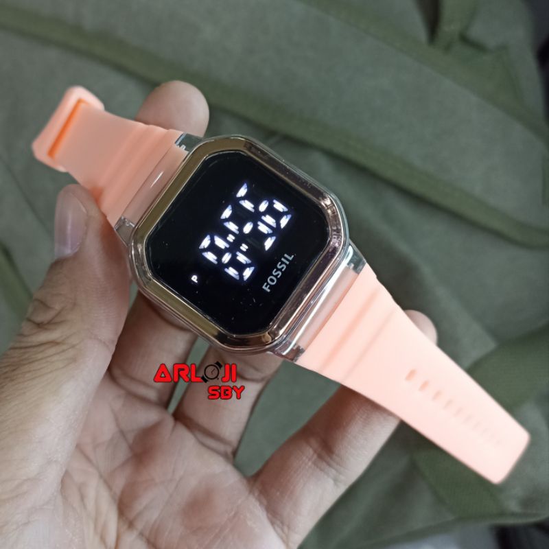 JAM TANGAN WANITA LED TOUCH RUBBER BISA COD