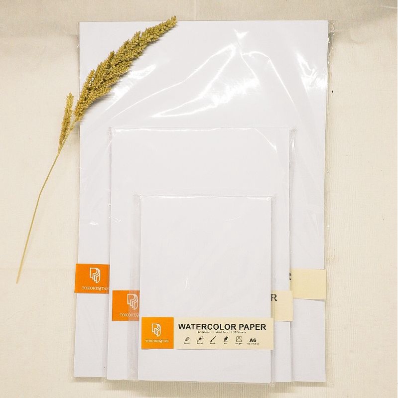 

TOKOKERTAS WATERCOLOUR PAPER 250gsm / WATER COLOUR PAPER A6 A5 A4