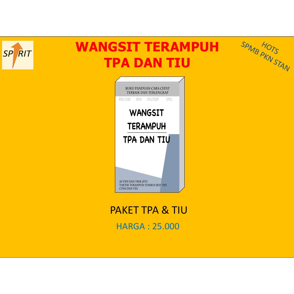 Paket Buku Usm Spmb Pkn Stan 2021 Wangsit Terampuh Tpa Tiu Twk Tkp Dan Tbi Shopee Indonesia