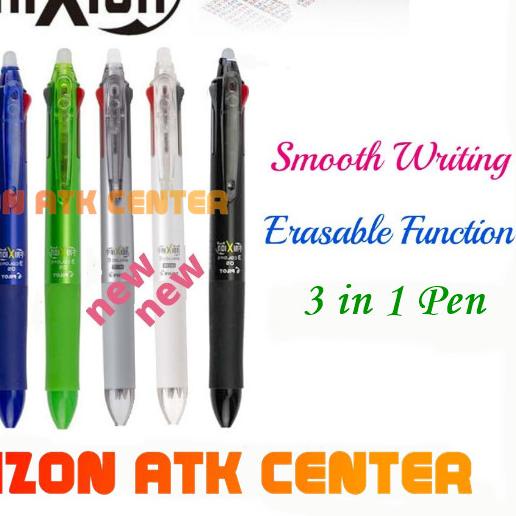 

☀ PILOT FRIXION 3 IN 1 !!! IMPOR JEPANG BISA DIHAPUS (0'5) - Hitam ☑