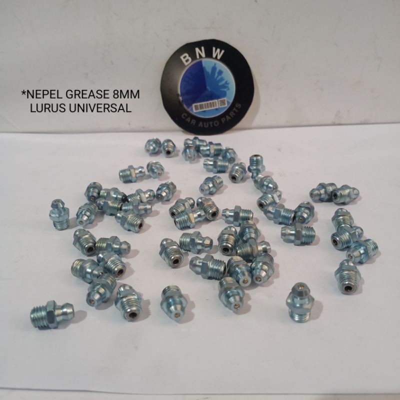 NEPEL GREASE NIPPLE / NEPEL GEMUK 8MM LURUS  UNIVERSAL BERGARANSI