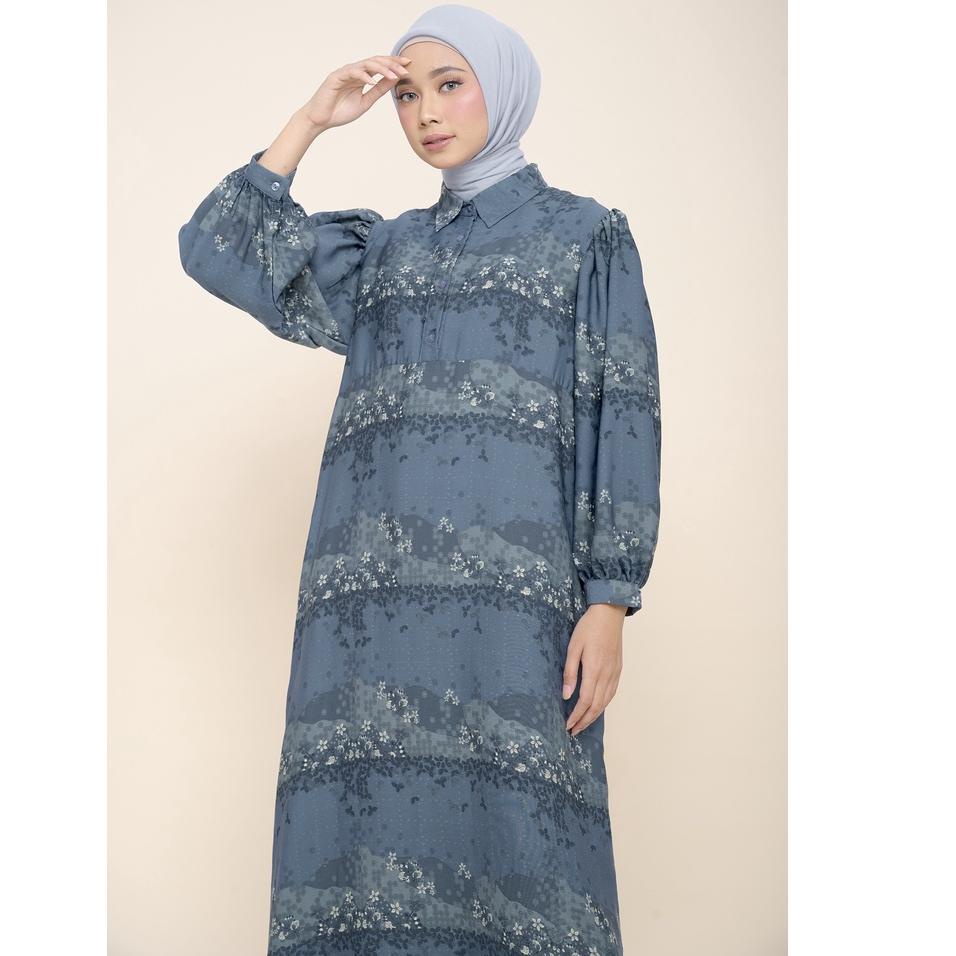 Langsung Beliii.. ZM Zaskia Mecca - Yeni Navy Gamis - Romansa Khatulistiwa - Edisi Bunga Simpur