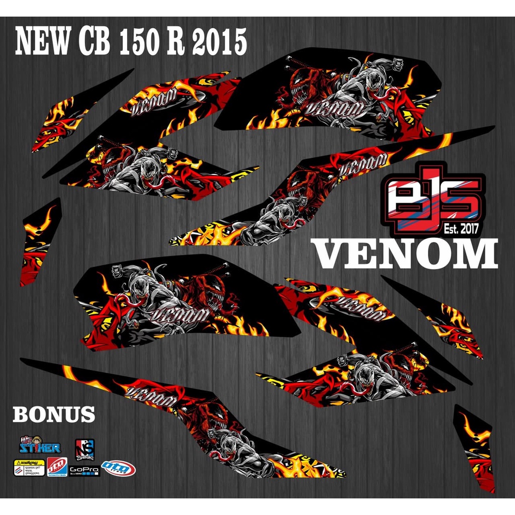 Striping new cb 150 r v2 - Stiker Decal new cb 150 r cb 150 r 2015 kedua venom