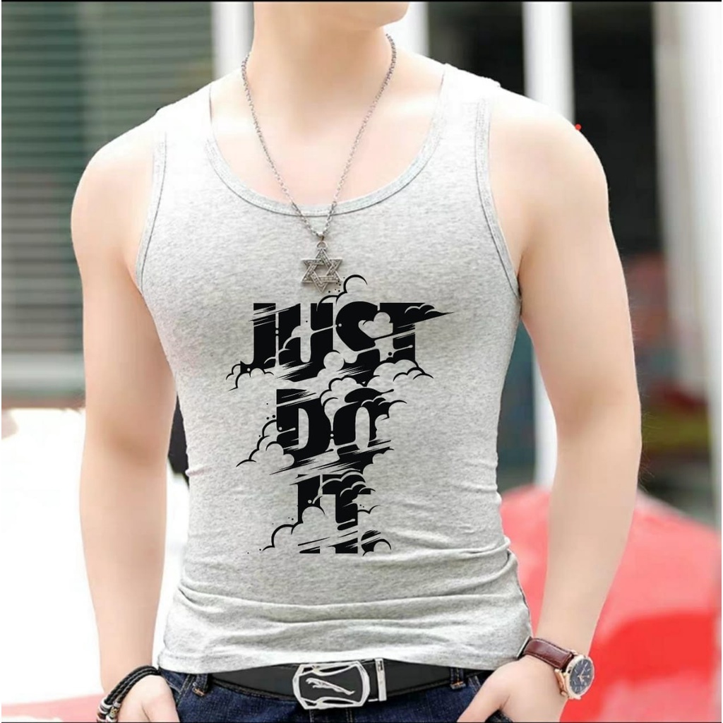 POLILE // Singlet DO IT / singlet motf / singlet cowok / kaos santai