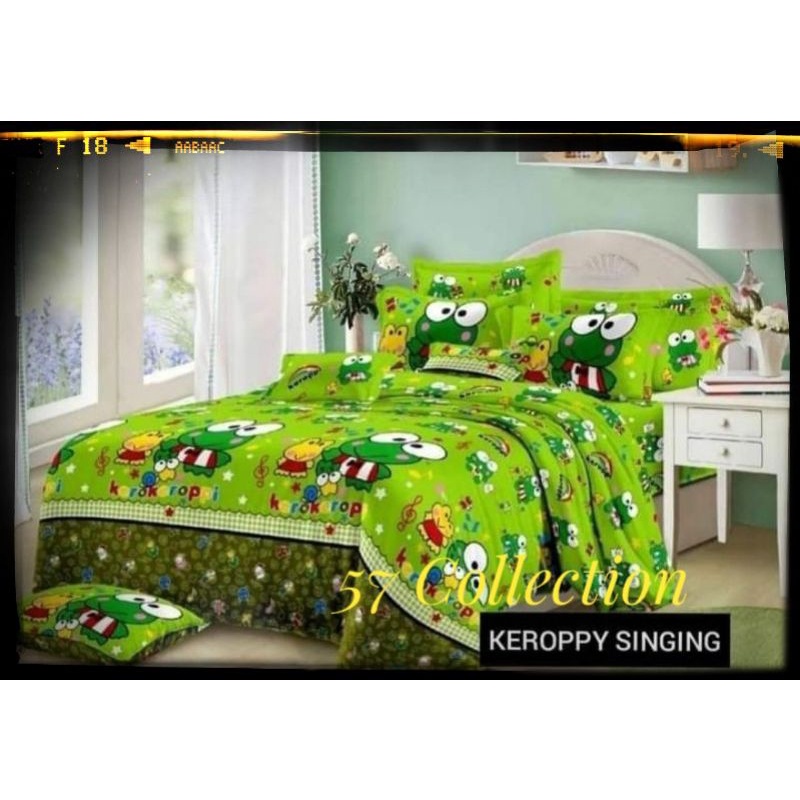 SPREI HOMEMADE  HALUS KUALITAS BAGUS MOTIF KARAKTER KEROPPI NO.1 SIZE 180X200 TINGGI 20CM