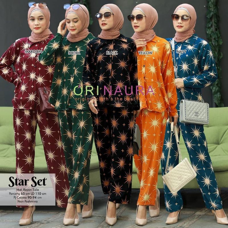 [BISA COD] Setelan Tie Dye One Set Rayon Super Lengan Panjang