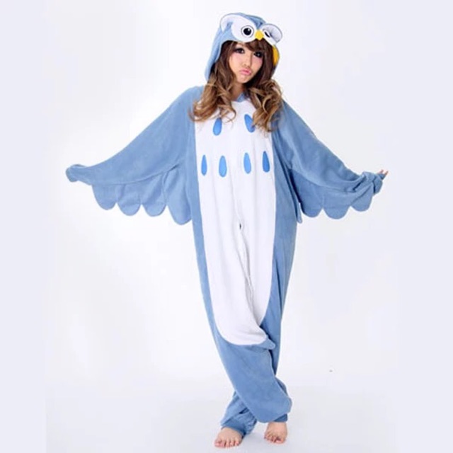 BAJU ONESIE OWL BURUNG HANTU PIYAMA KOSTUM PESTA COSPLAY