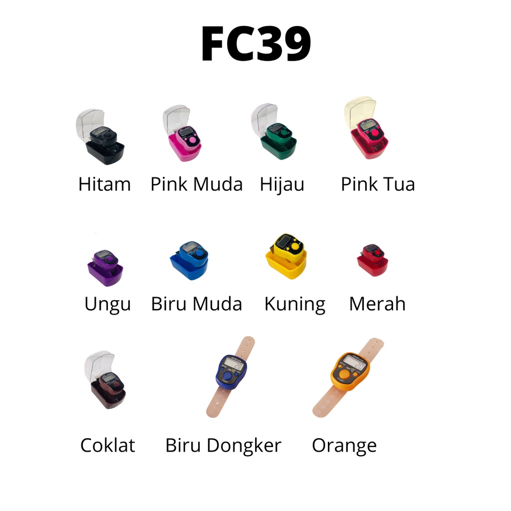 FC39 - Tasbih Digital Led Tasbih Cantik Tasbih Dijital Alat Dzikir Digital Cincin Tasbih Digital Tasbeh Digital LED Tasbih Dijital Penghitung Dzikir Digital