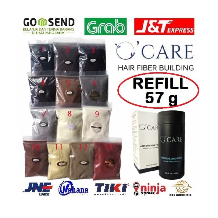PALING LARIS - OCARE HAIR FIBER REFILL 57g HITAM / RAMBUT ANTI BOTAK
