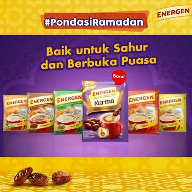 

Energen Kurma / Coklat / Vanila / Jahe / Kacang Ijo /Jagung