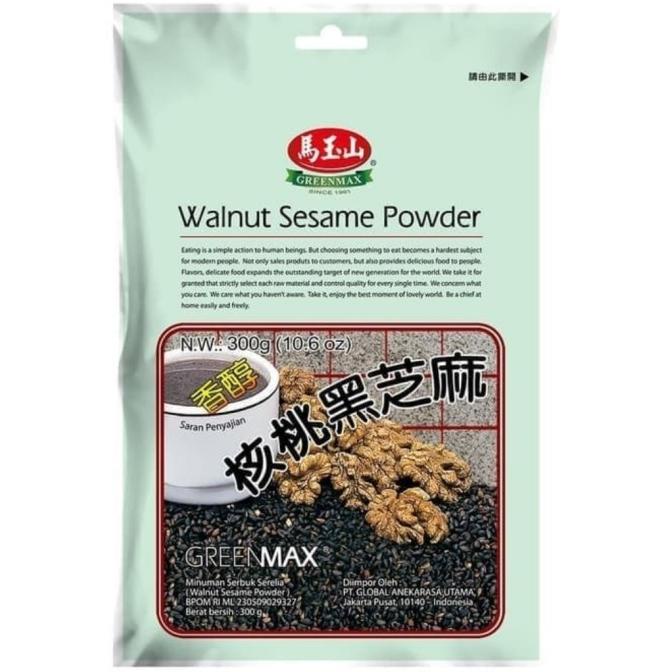 

Greenmax Walnut Sesame Powder 300gr| Sereal Wijen Hitam| Walnut Powder