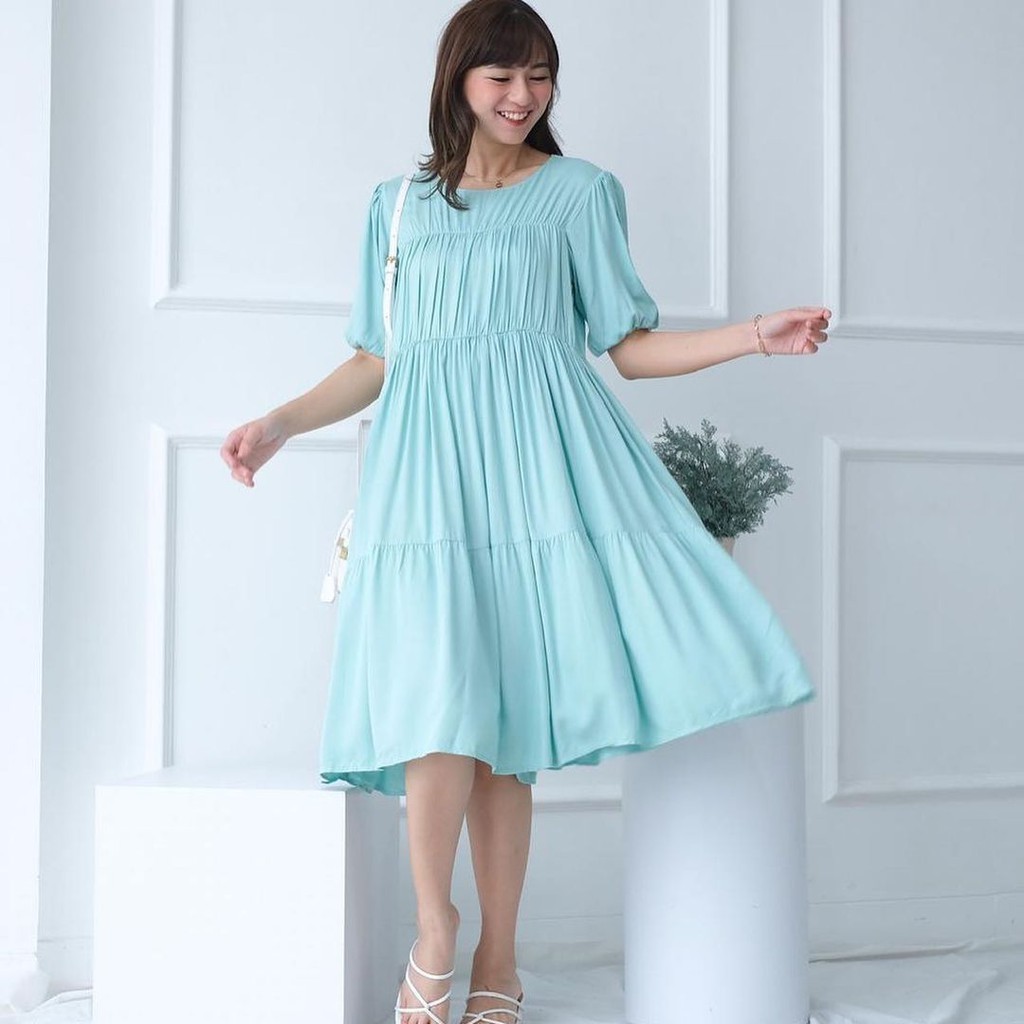 Janice Dress - Dress wanita kekinian, Dress kasual, lembut dan nyaman