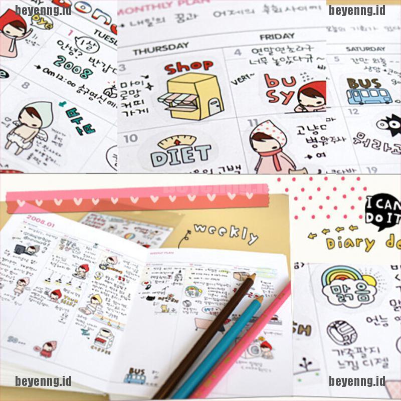 Bey 6 Lembar Stiker Motif Tulisan My Little Friend Untuk Dekorasi Kalenderdiary Diy