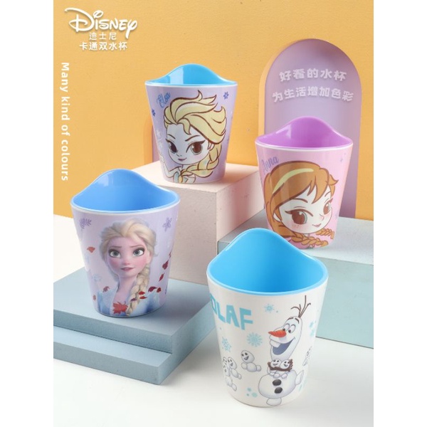 Gelas melamin Original Food Grade Donald Daisy Princess Cars Stitch Rapunzel Ariel Cinderella Frozen