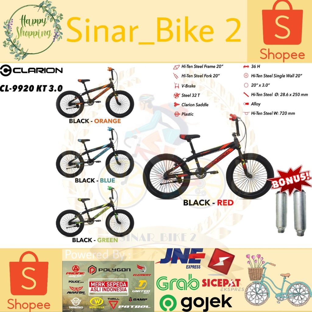 Sepeda Bmx 20Inch Clarion CL-9920 Kt 3.0 (Ekspedisi)