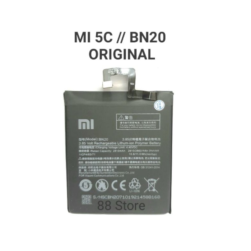 BATERAI BATRE BATTERY XIAOMI MI 5C / BN20 ORIGINAL