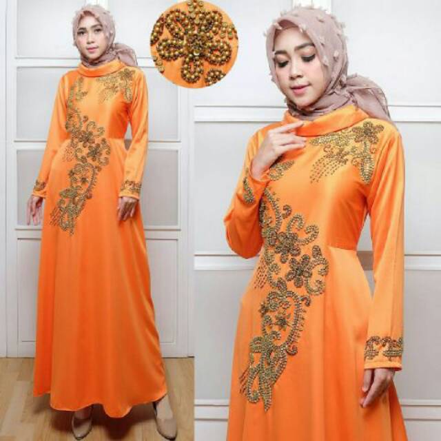 gamis nindi orange