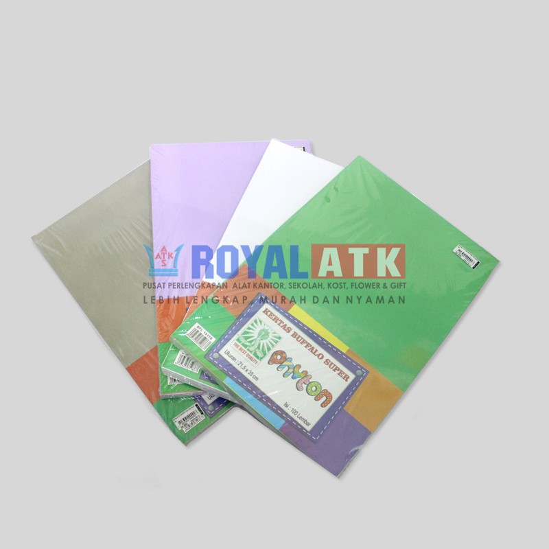 

Kertas Buffalo Warna Polos Isi 100 Lembar