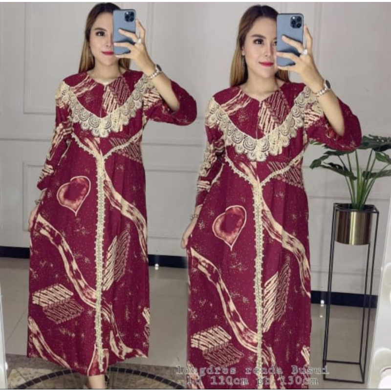 [COD][BEST SELLER][ORDER 5PCS FREE 1PCS] DASTER RENDA ARAB LENGAN PANJANG FASHION || LONGDRES BHUSUI