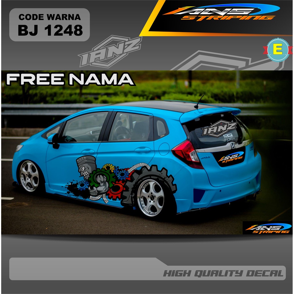 VARIASI STIKER MOBIL HONDA JAZZ / STIKER VARIASI MOBIL AGYA AYLA MOBILIO / DECAL STIKER MOBIL