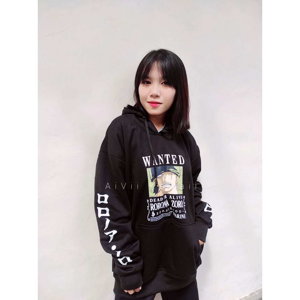 【AiVii】HOODIE JUMPER ONEPICE ZORRO WANTED UNISEX PRIA WANITA