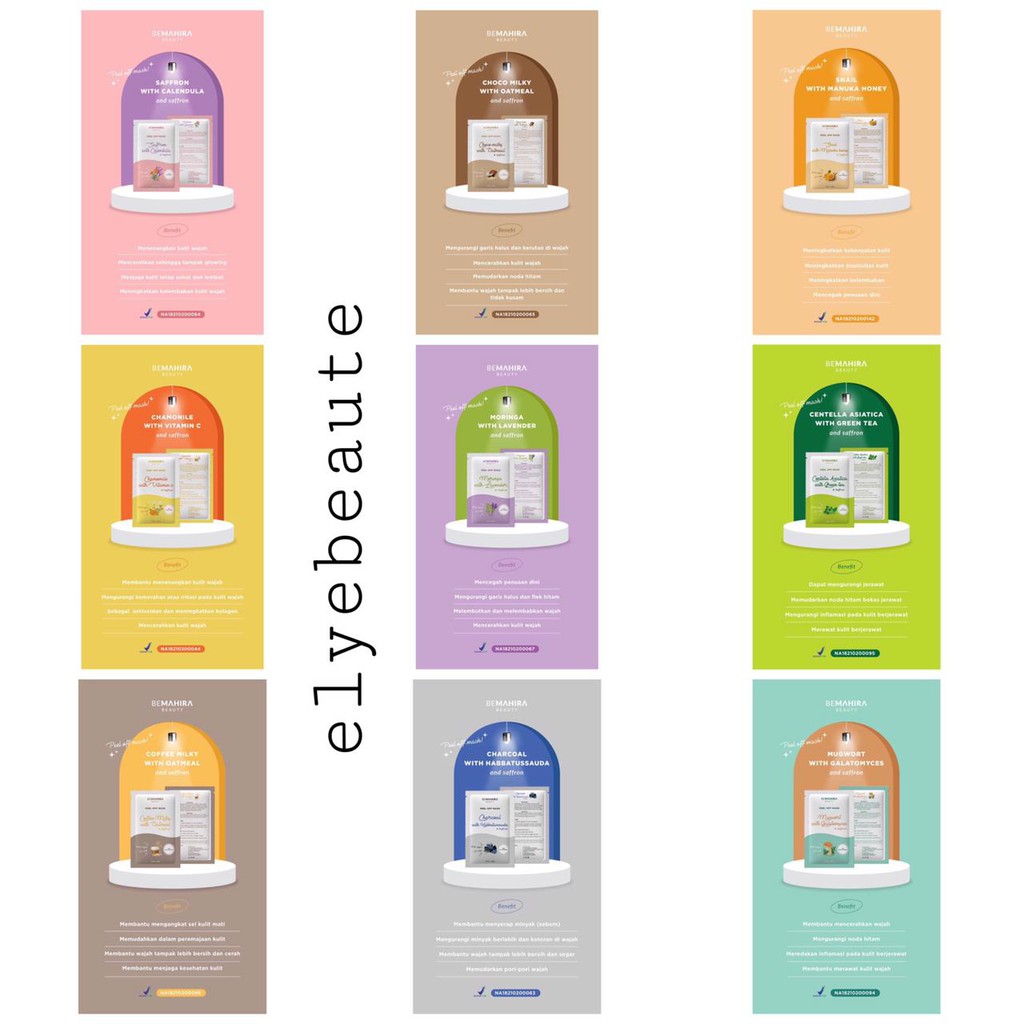 MASKER BPOM MASKER PEEL OF BY BEMAHIRA BEAUTY 15GR FREE STIKER LUCU